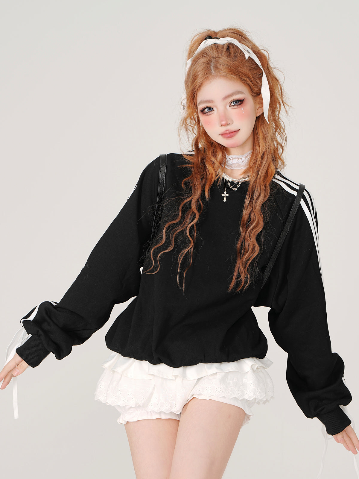 カジュアルデザインスウェットシャツサイド