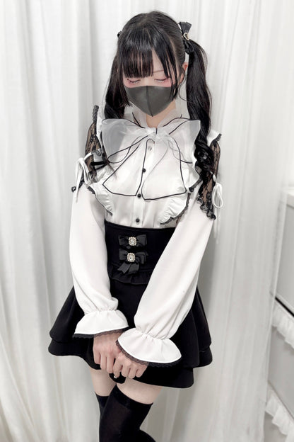 ブラウス 大きなリボン マイン