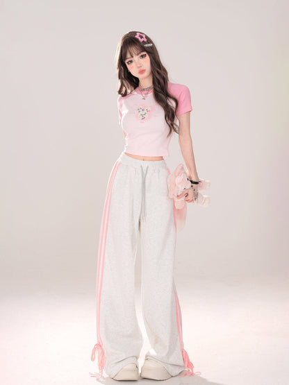 バニーショートラグランキュートTシャツ