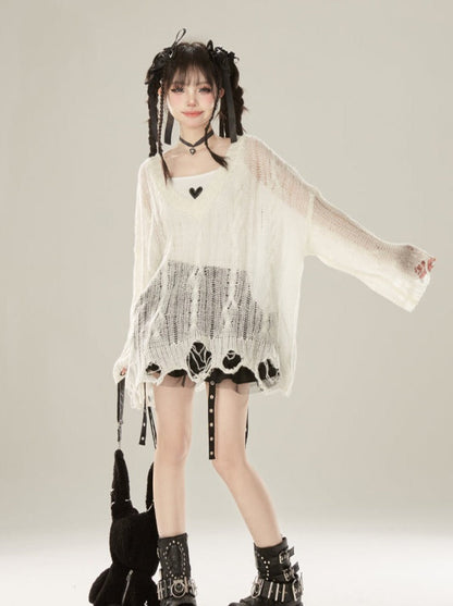 Damaged Top Loose See-through