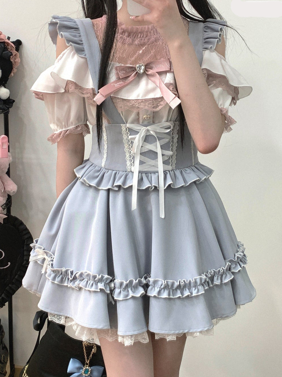 Flir Whauller Design ウエストレース アプリボン パフスカート