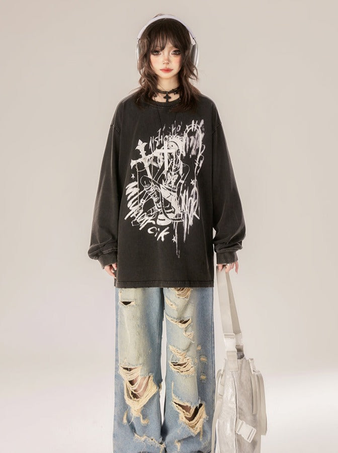 デニムオッシュパンツ ダメージ