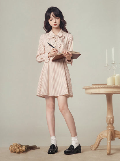 ストライプバッジシャツベストドレス+ナイト+ドレス刺繍マジックスーツ