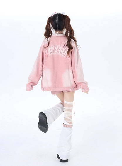 ジャケット オッシュ ピンク デニム スイートリボン