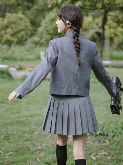 カレッジ+スタイル プリーツスカート タイブラウス ブレザー