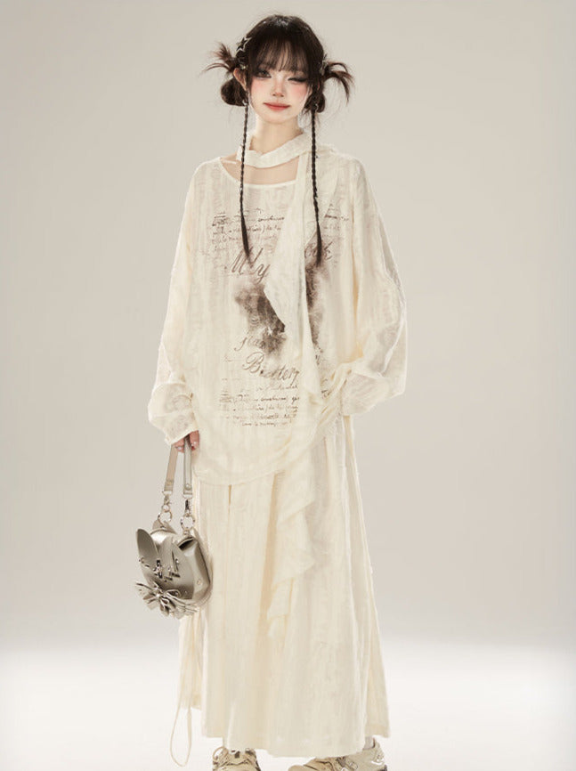 Rock Butterfly Anzug Bluse Style Waystrand Print + Top Swing