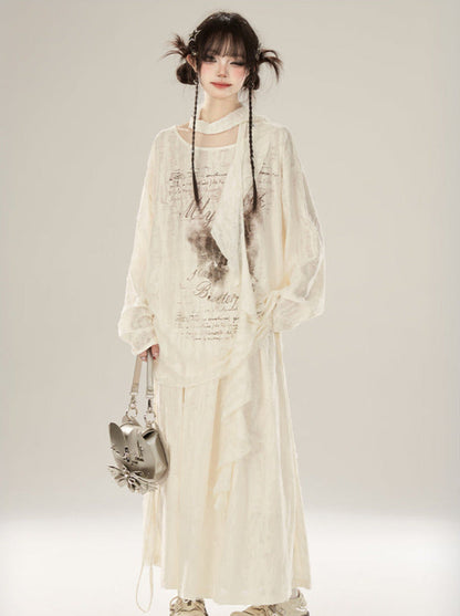 Rock Butterfly Anzug Bluse Style Waystrand Print + Top Swing