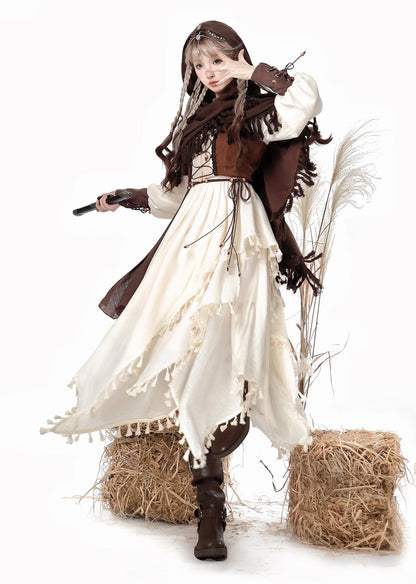 Stil Kleid Exotische Weste Cape