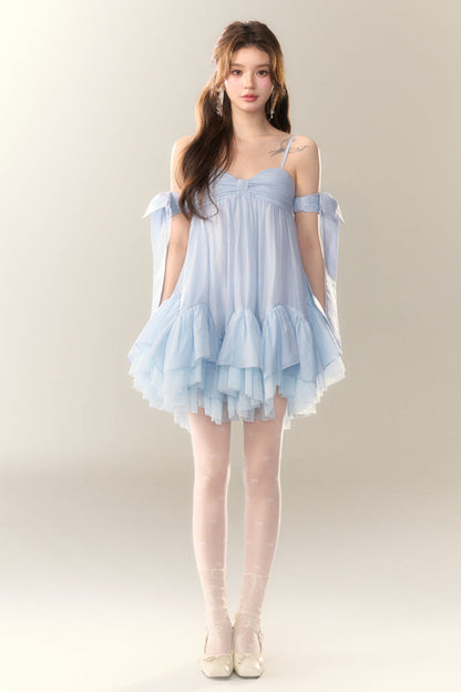 Perlensaum-Sohlenkleid Sweet Cami Salt Sea