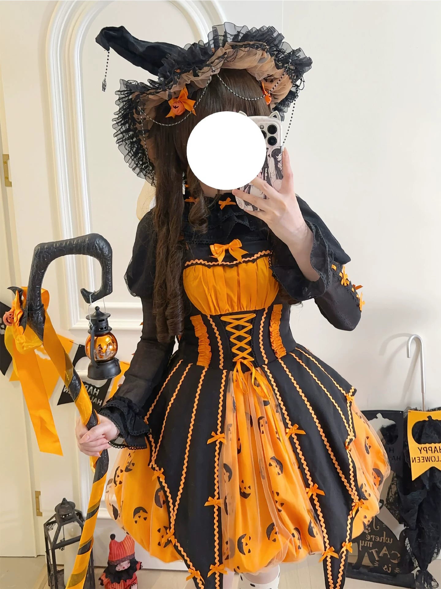 Halloween Lolita Pumpkin Witch Dress Full Set