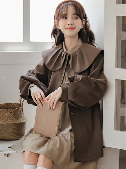 Preppy Coat Cape French Trench Style