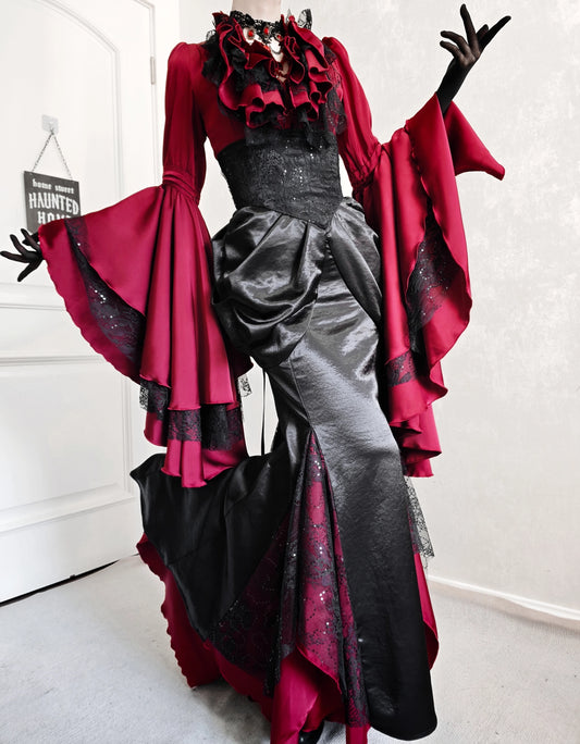 Della Gothic Princess Sleeve Blouse & Fishtail Skirt