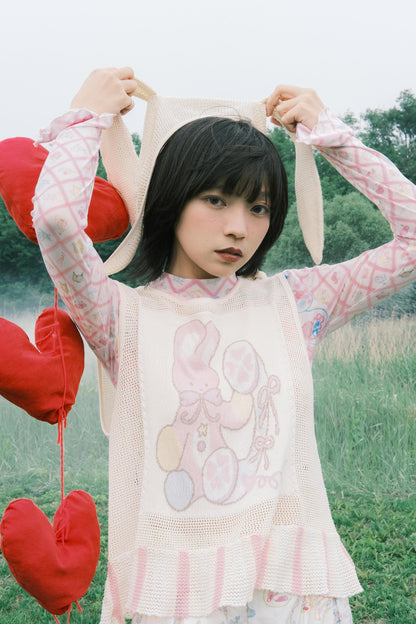 サブカルチャー動物帽子メッシュベスト+