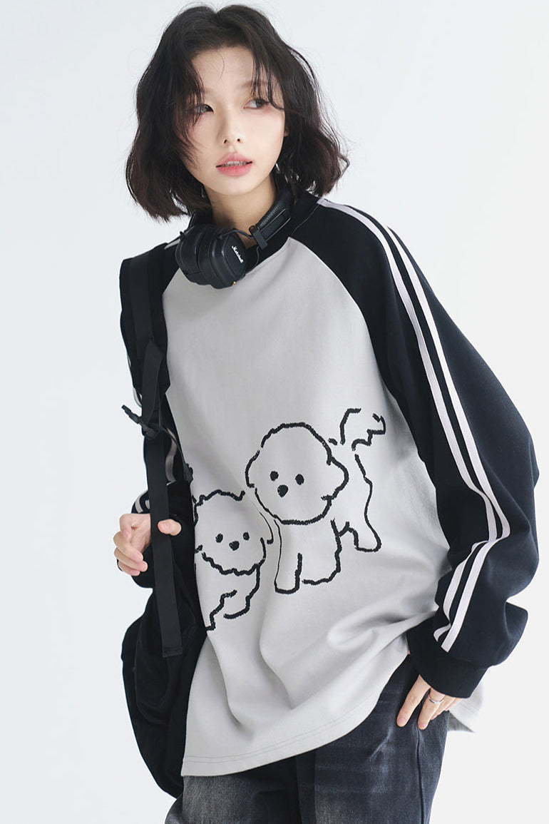 プリントクラッシュセーター