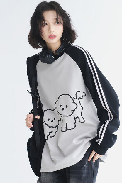 プリントクラッシュセーター