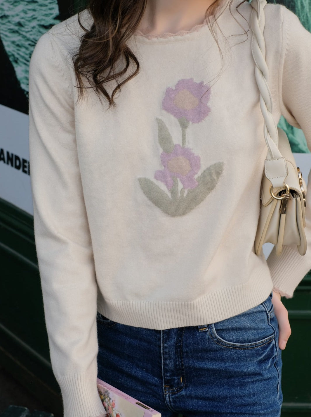 セーター パリ 花 チューリップ ショップ クイーン フランス