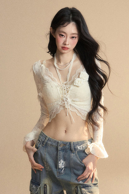 kurzer Cardigan Rail innen + Neckholder