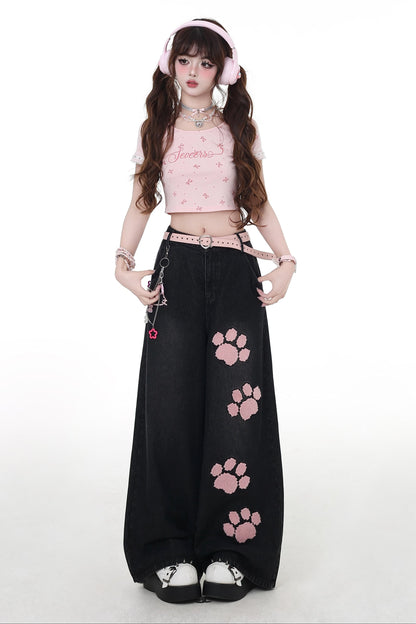 Straight Waist Jeans Sweet High