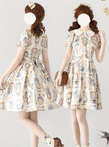 プリントレガントジャケットドレスクラシックセットエコーエターナルエコーロトール