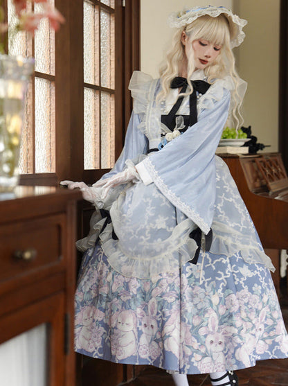 和風スイートプリントメイドアリススーツドレス