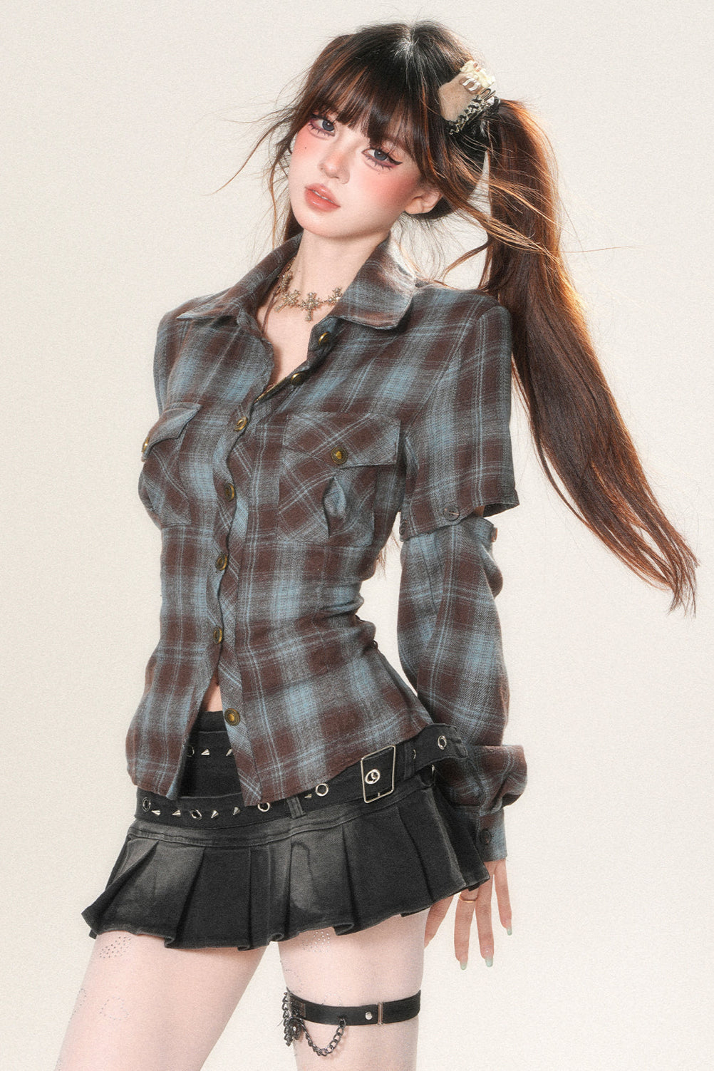 Open Design Shirt Bag Check