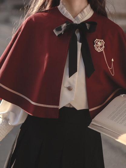 シャツ ロングスカート エレガントケープ ベスト クリスティーン