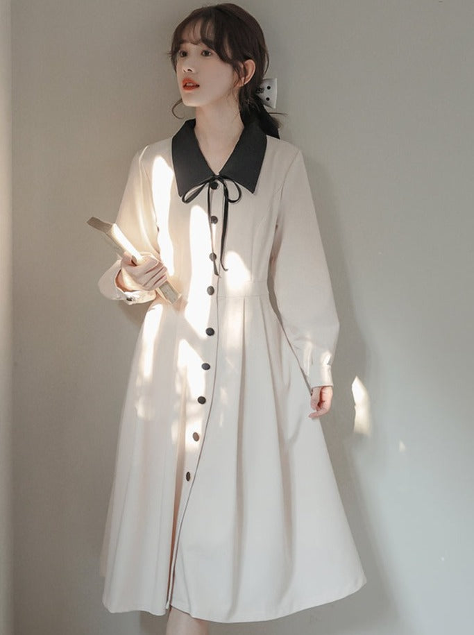 Stil Kleid Französisch Retro Shirt Girly