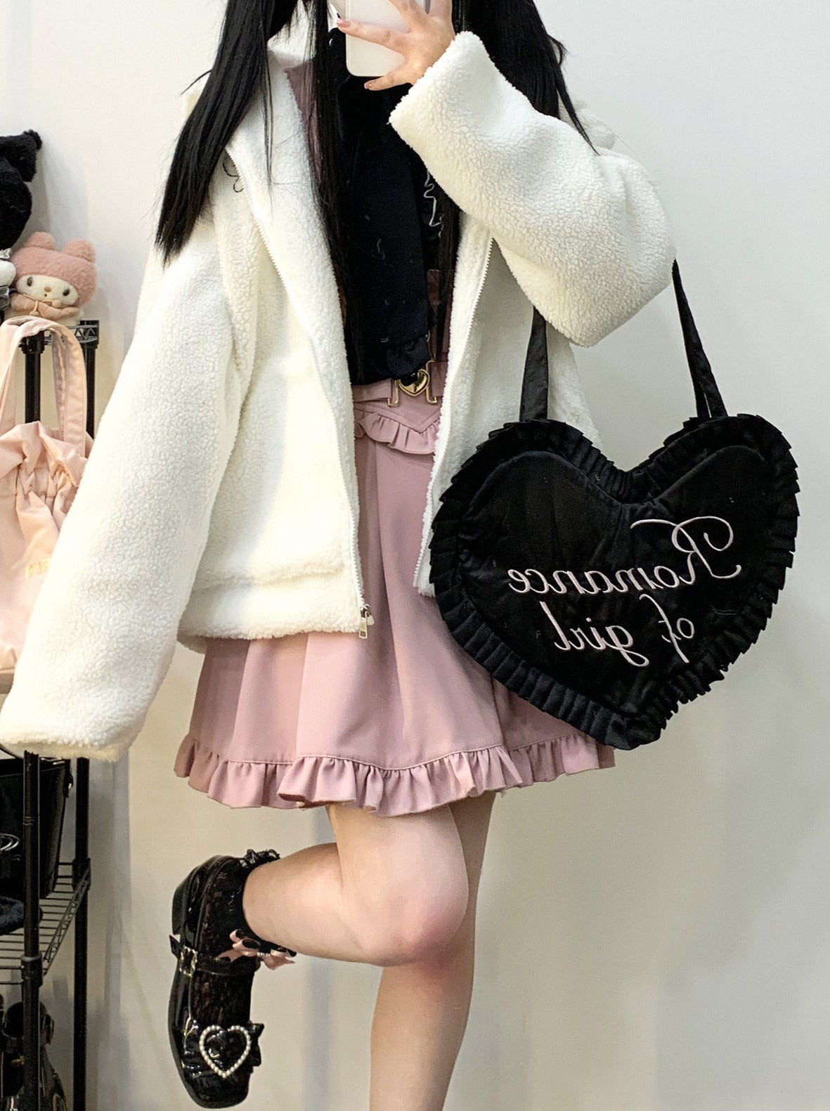 Flir Shoulder Love A-Linien-Rock mit Schnallenriemen