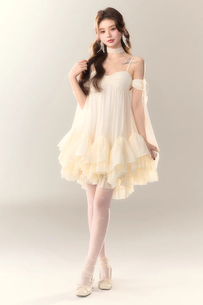 Perlensaum-Sohlenkleid Sweet Cami Salt Sea