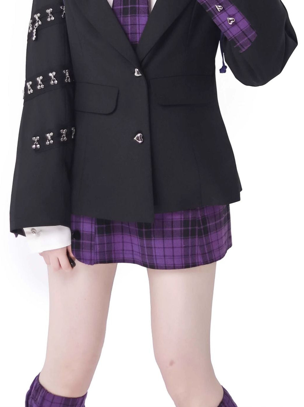 Jacke Foodie College Kariertes Hemd + Anzug-Stil