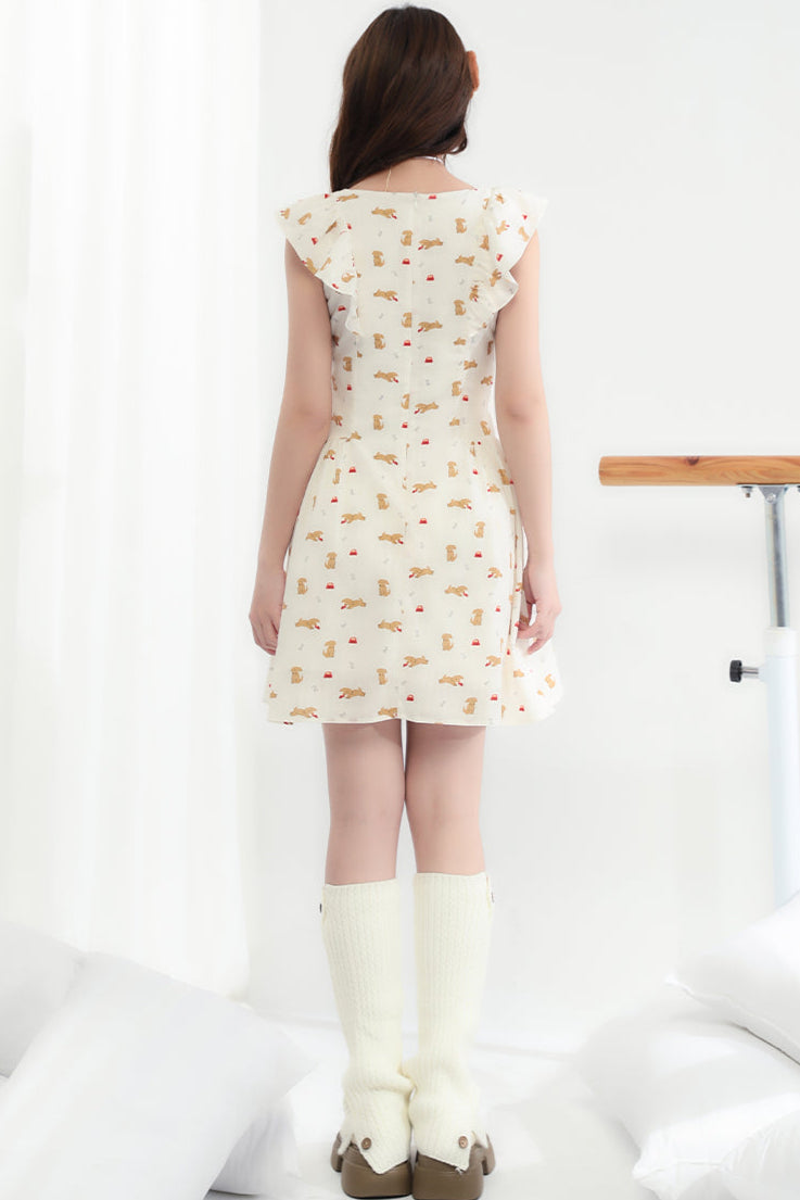 Bubby-Kleid mit fliegenden Ärmeln