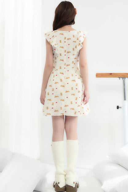 Bubby-Kleid mit fliegenden Ärmeln