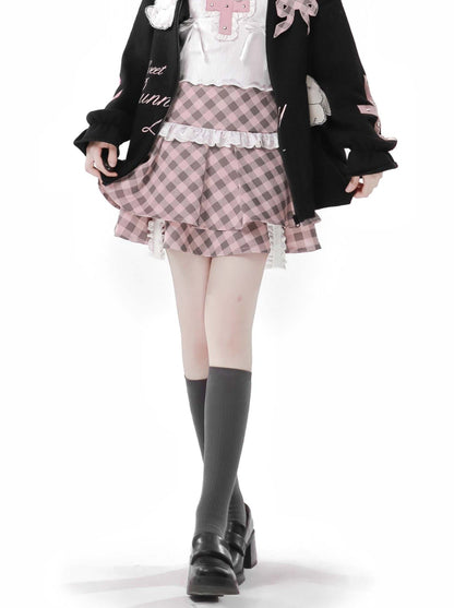 Cocoa Suit Black Peach Cardigan Knit Collar Sailor