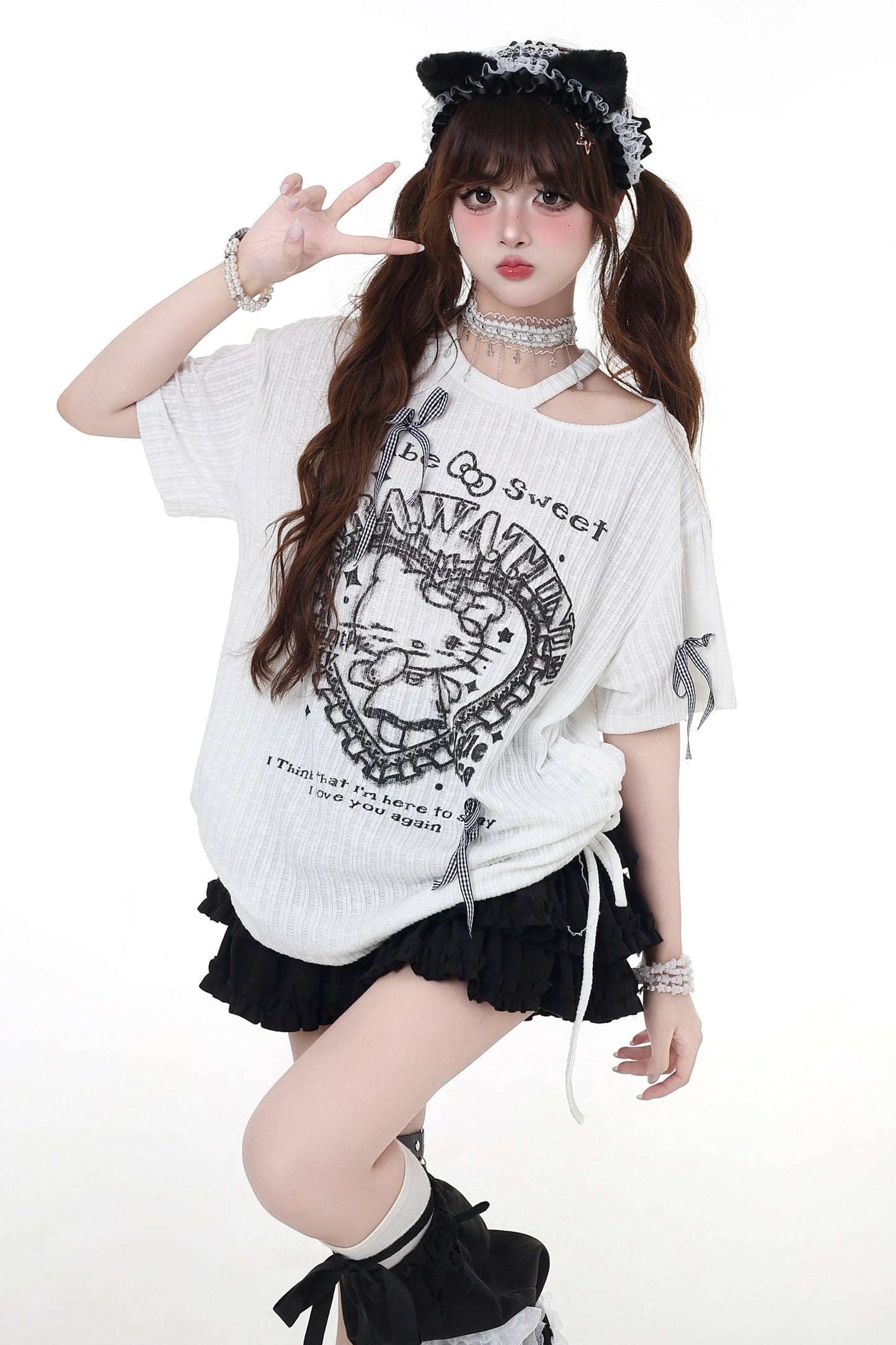 マインキャットTシャツ ルーズ