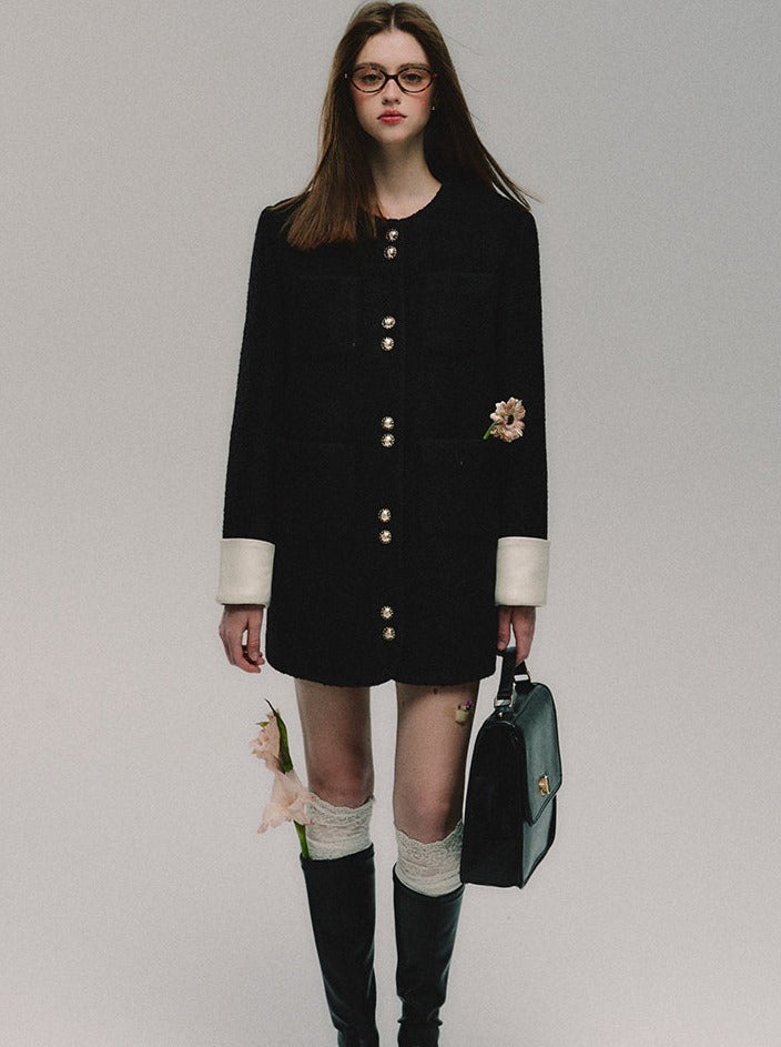 Tue Jacket Management Middle Wool Tile Old