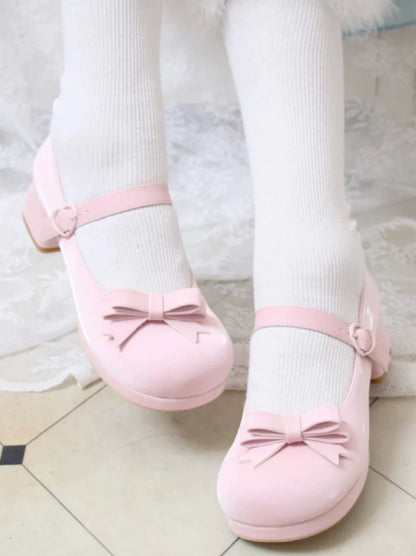 Jane Toe Ribbon Round Mary Heels Lolita