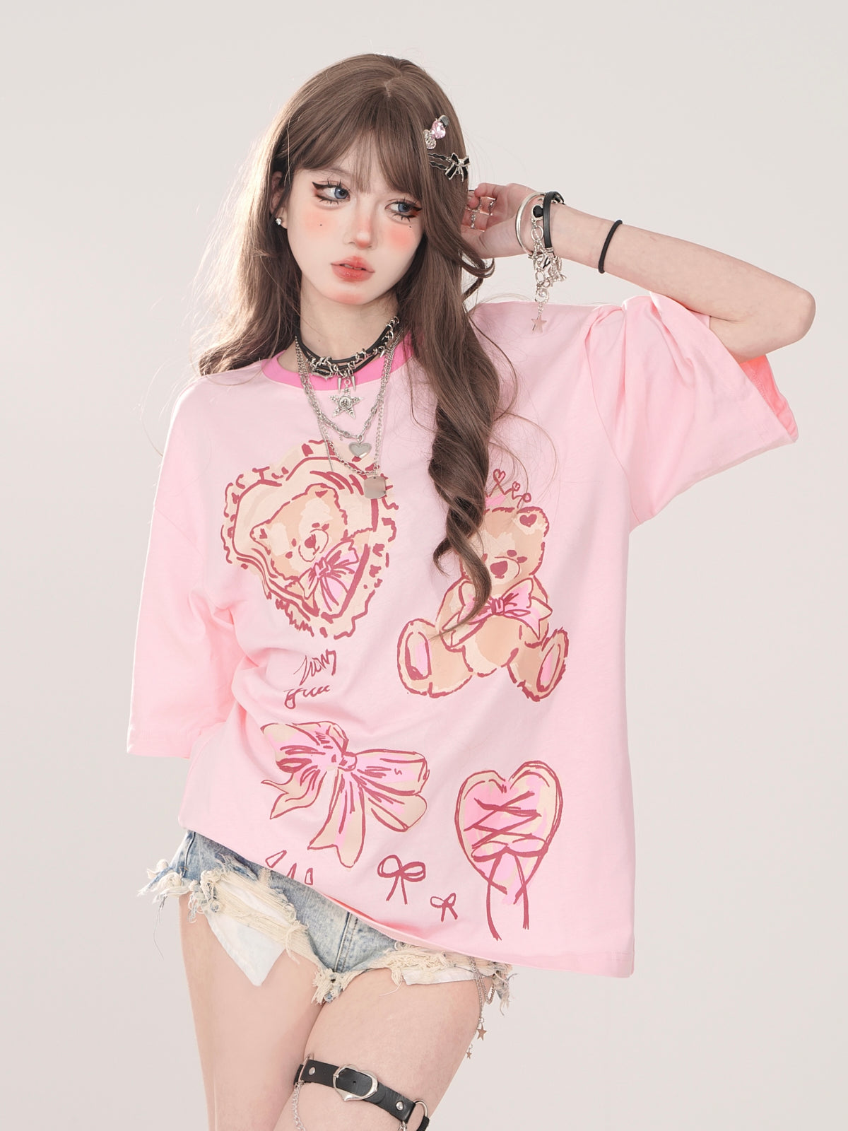 Bear Cute T-Shirt Loose Print