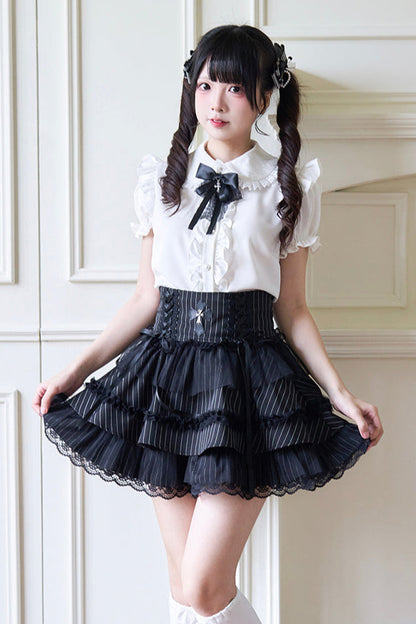 Gothic Lace Sleeve Blouse Wide