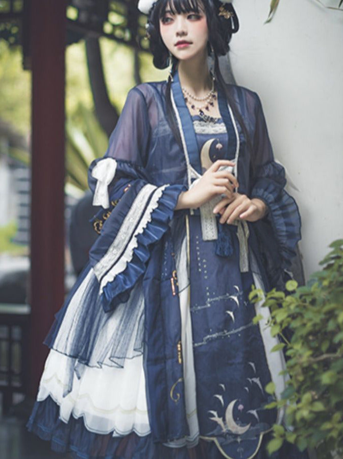 Set Lolita Night Crescent Moon Suspended Dress