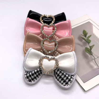 Glossy PU Leather Bow Shoe Clips - Lolita Shoe Accessories