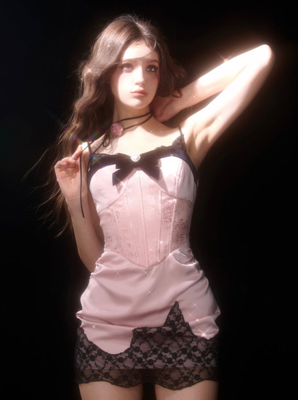 Dress Lace Cami Jacquard