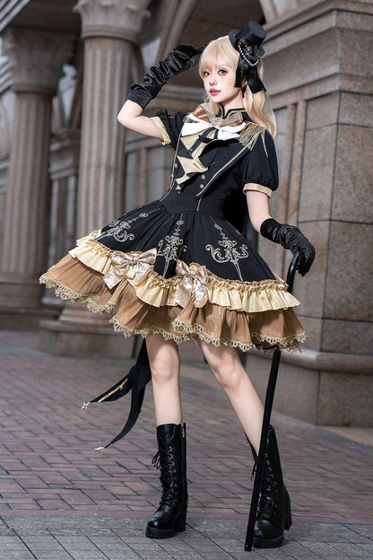 Kleid + süßes dunkles Lolita-Schal