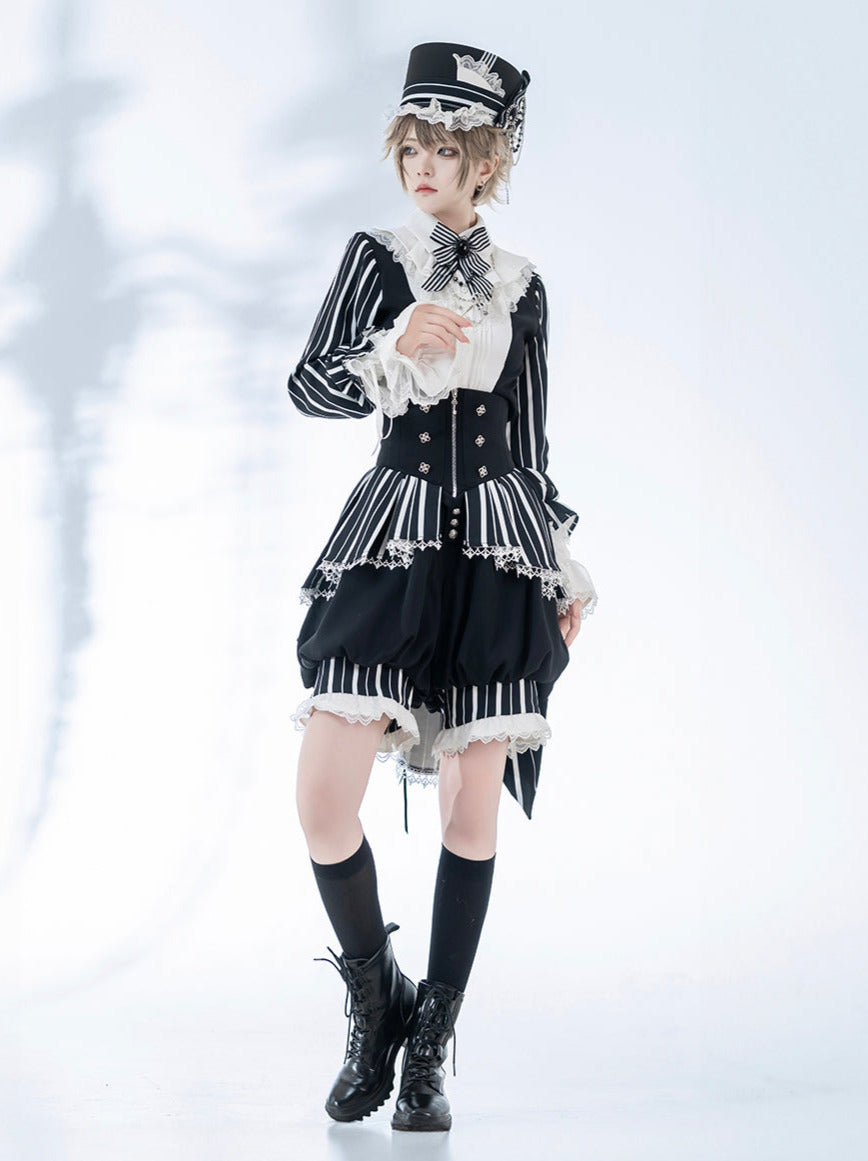 ロリータレトロシャツ + ワンダフルプリンストリックエレガントショーツ