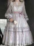 Elegant Chiffon Dress Sheer Lolita