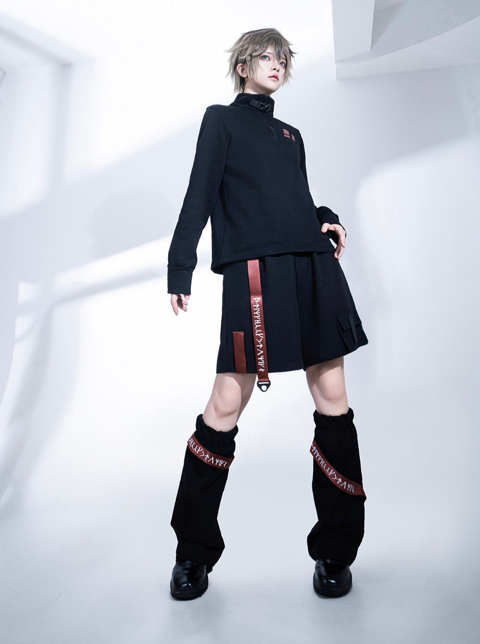 ストラップモードハーフパンツ + レッグウォーマー