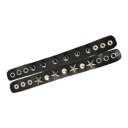 Goth Punk Hottie PU Leather Rivet Bracelet