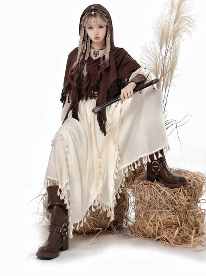 Stil Kleid Exotische Weste Cape