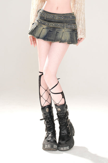 Rock Plissee Y2K Denim Linie