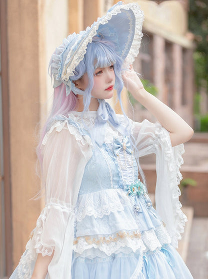 ゴージャスなプリンセスロリータのウェディングドレス