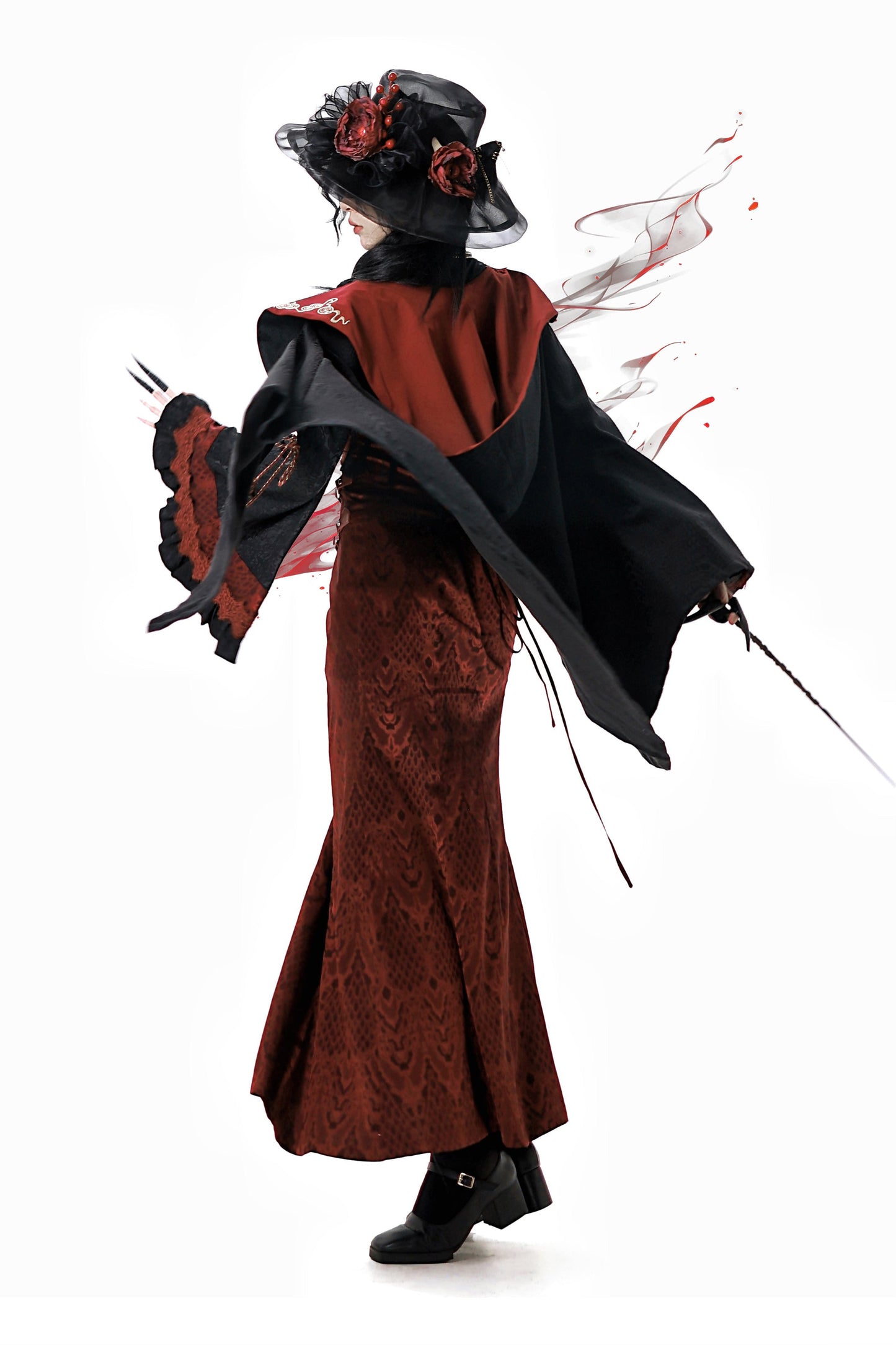 Neu Reservations Style Spirit Red Snake China Kleid